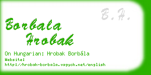 borbala hrobak business card