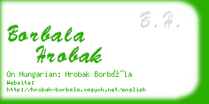 borbala hrobak business card
